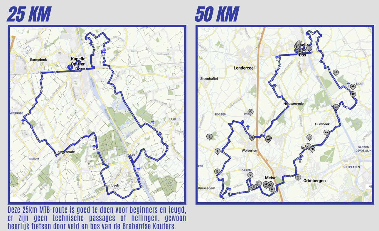 Parcours MTB 25 50